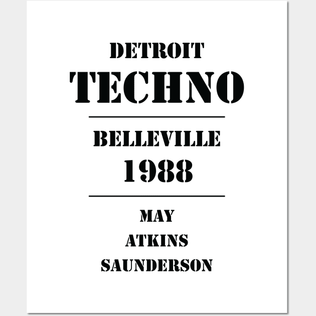 Detroit Techno Belleville 1988 Wall Art by Atomic Malibu